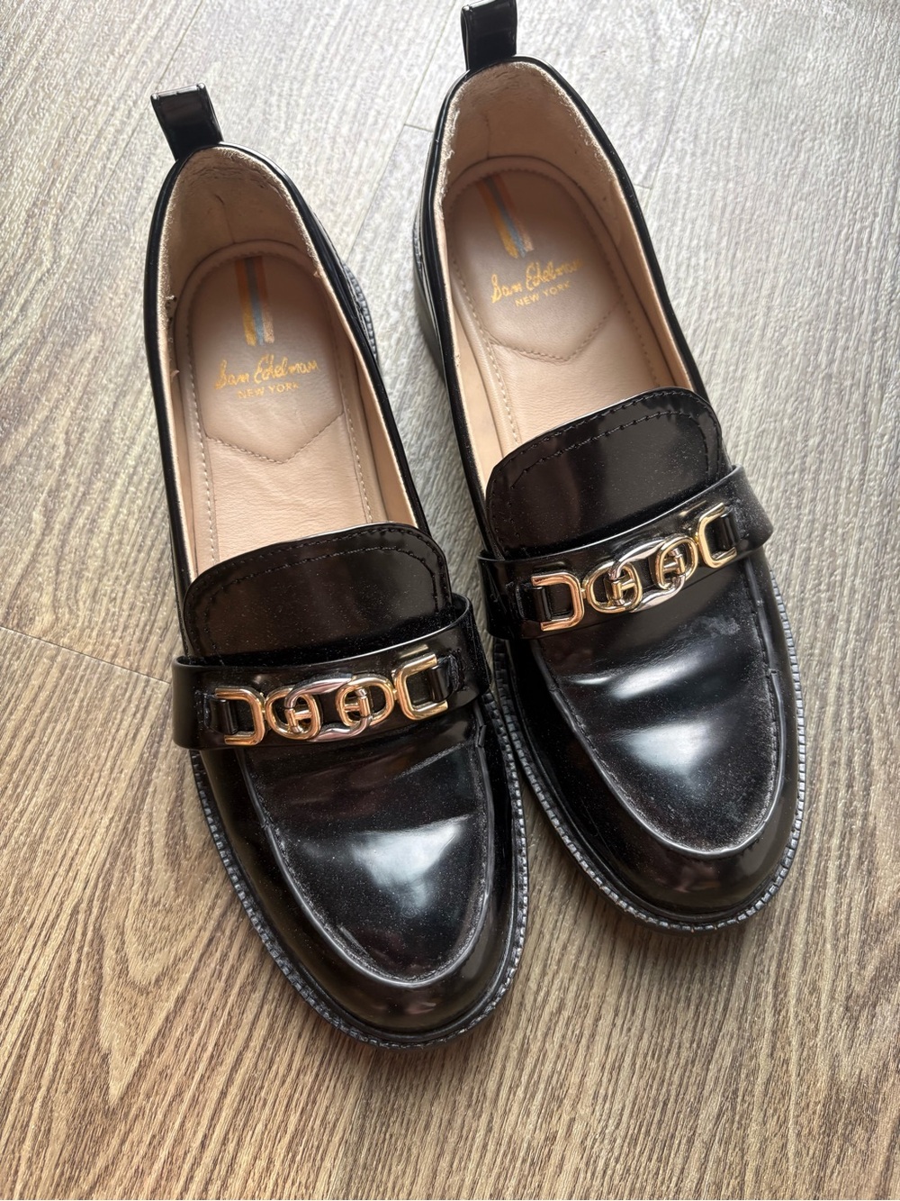 Sam Edelman Black Leather Loafers